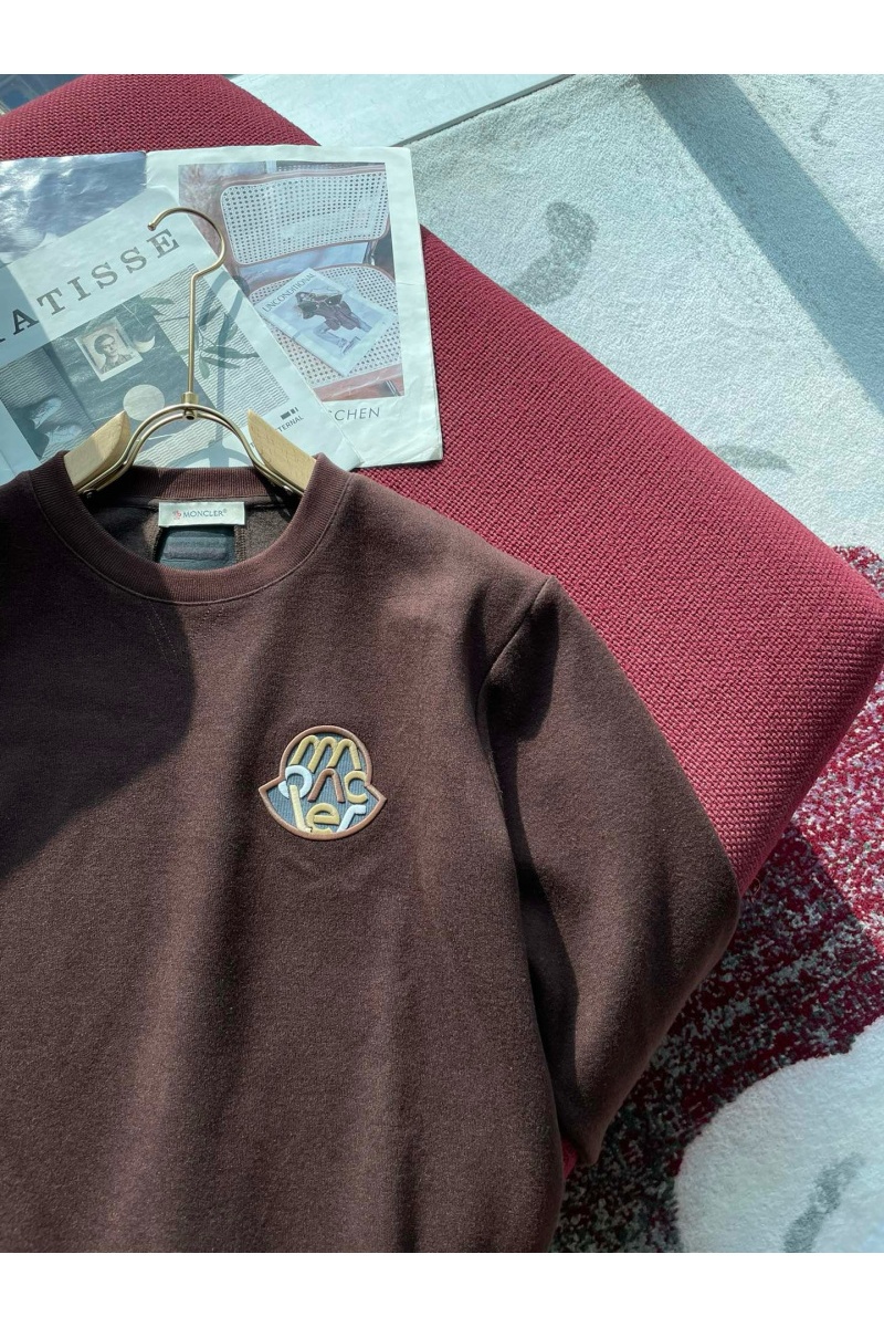 Moncler Мужской свитшот logo-patch - Brown