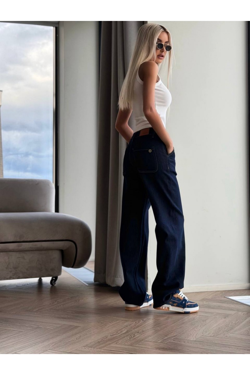 Loro Piana Женские синие джинсы premium