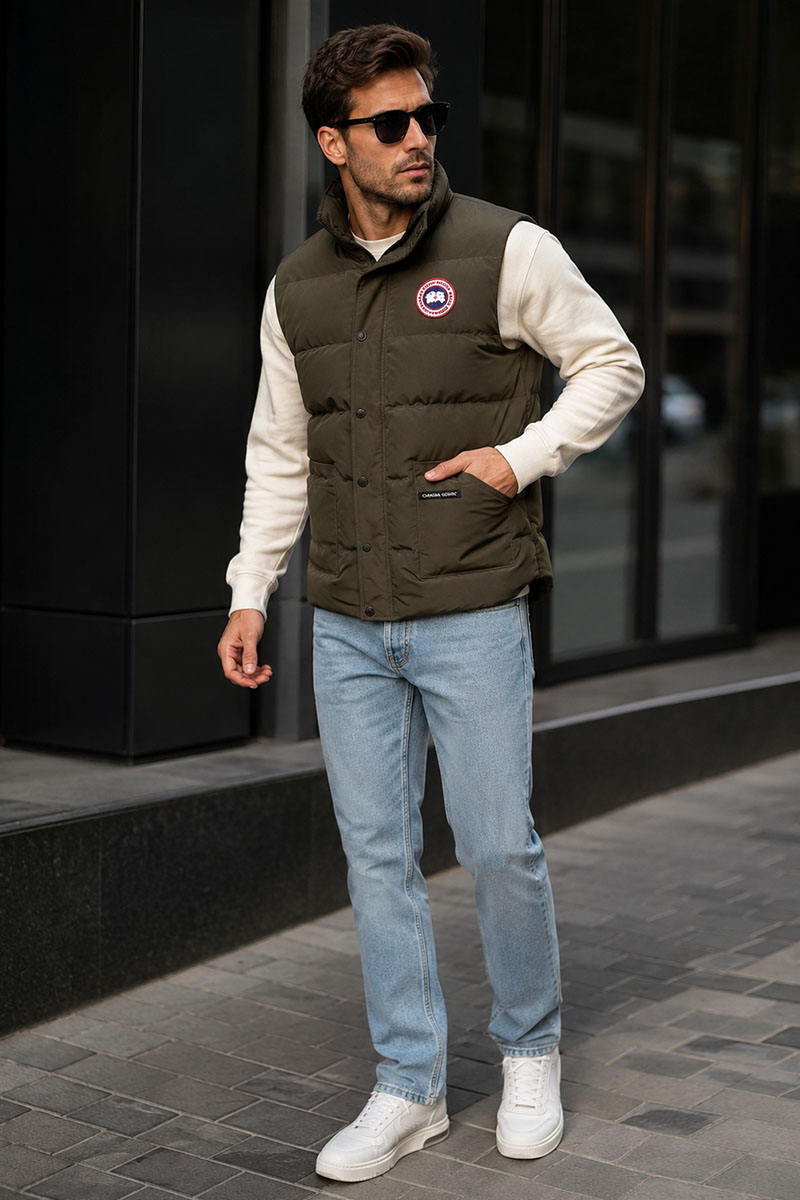 Canada Goose Жилет зелёного цвета logo-patch 