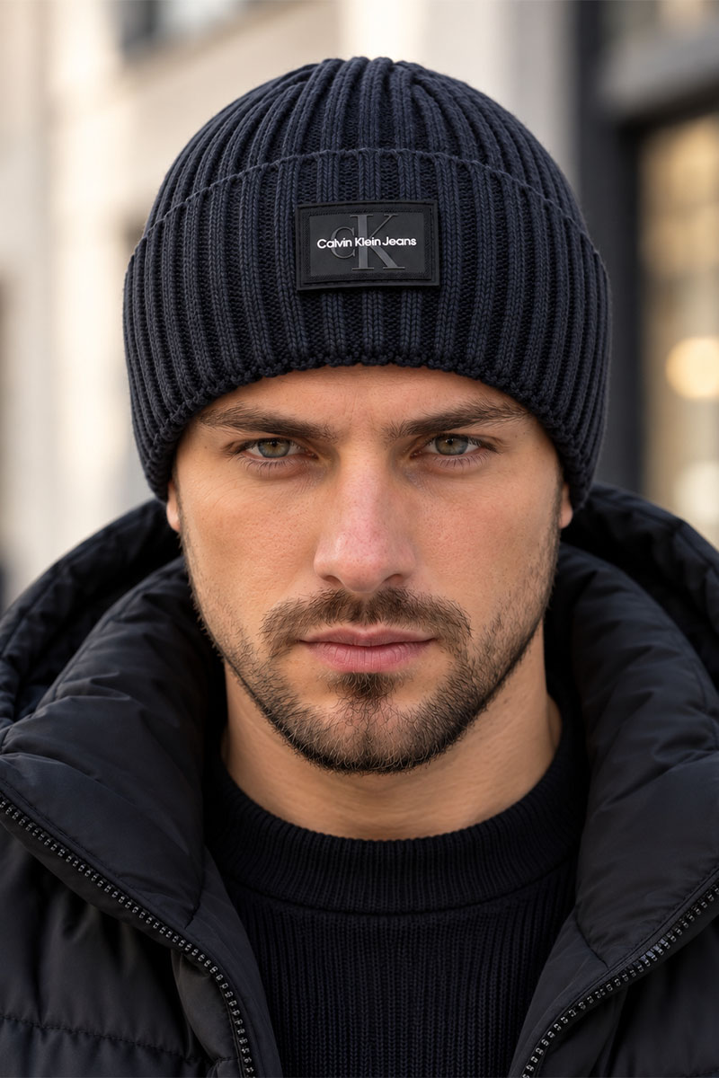 Calvin Klein Шапка logo-badge - Navy