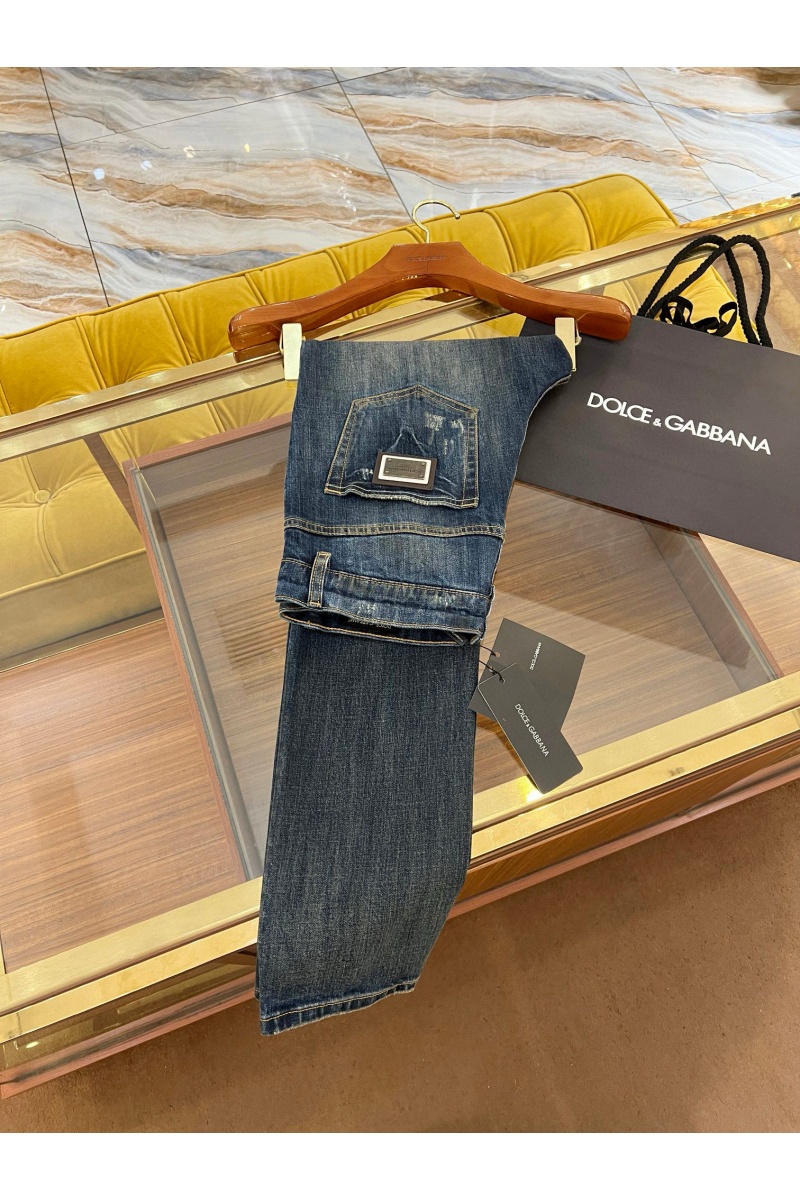 Dоlсе & Gаbbаnа Мужские синие джинсы skinny fit Premium
