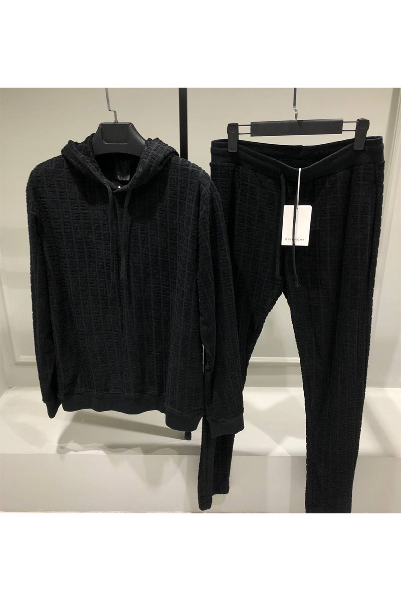 Givenchy Чёрные спортивные штаны 4G jacquard