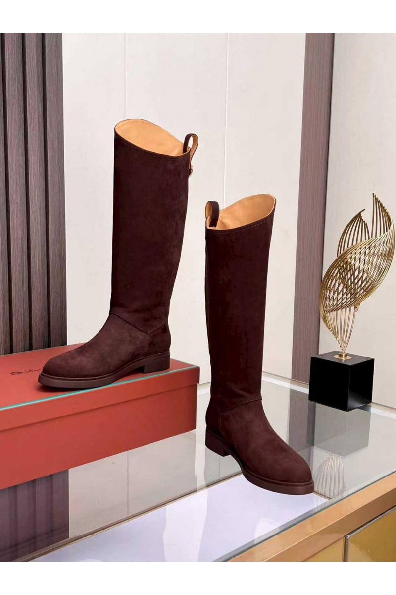 Loro Piana Женские замшевые сапоги 