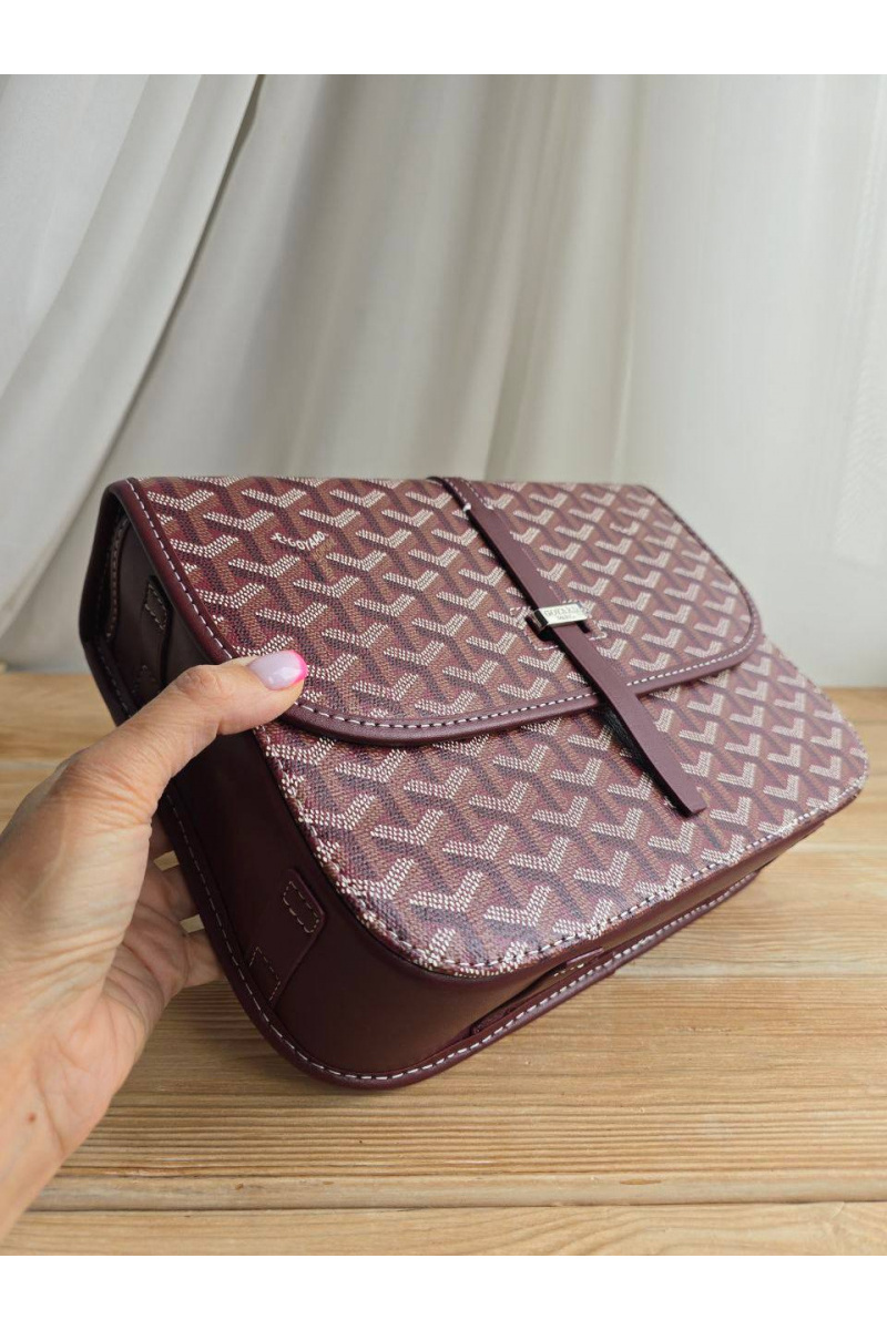 Designer Clothing Кожаная сумка Goyard Belvedere MM 27x21 см