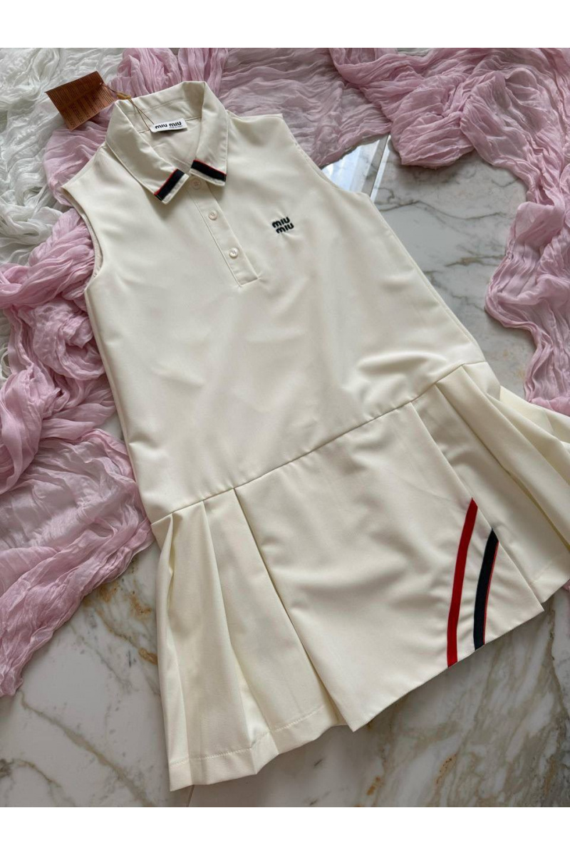 MIU MIU Женское платье белого цвета 