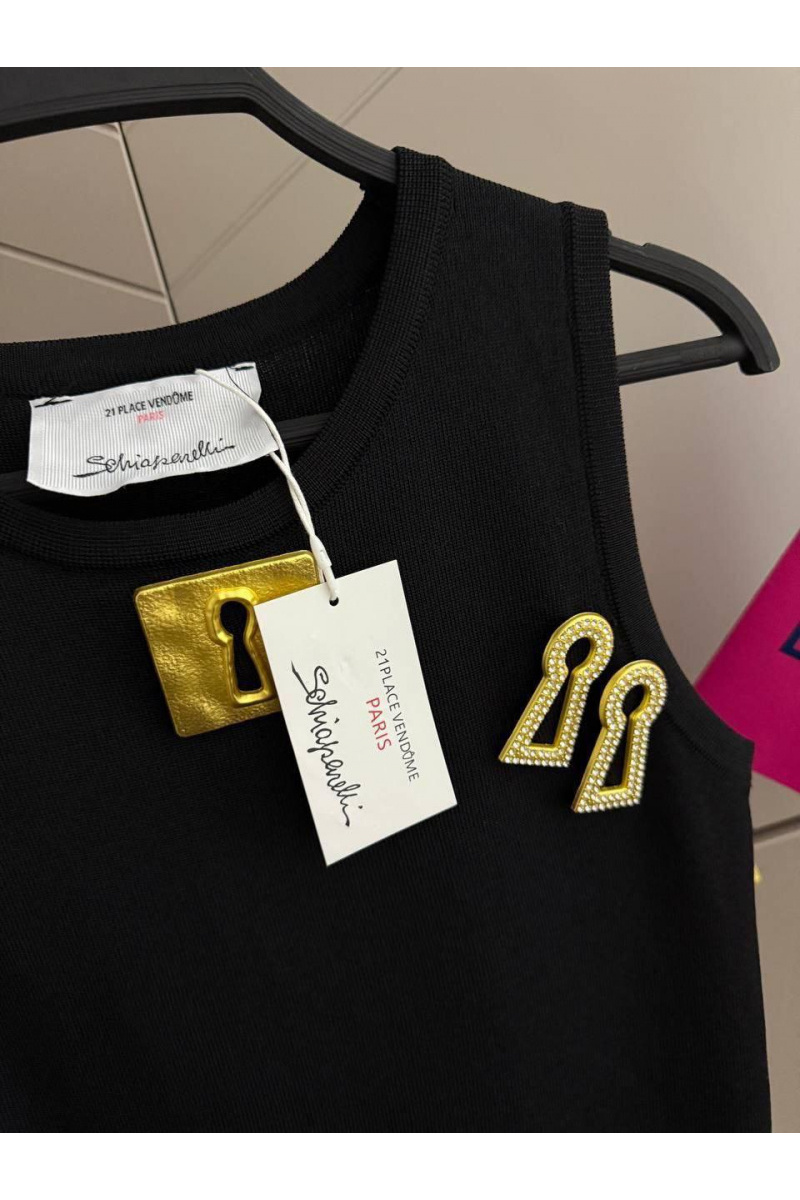 Schiaparelli Женская чёрная майка  premium