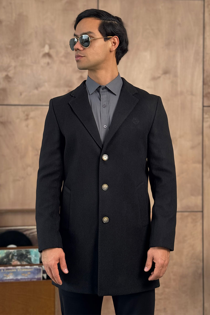 Loro Piana Мужское пальто чёрного цвета 