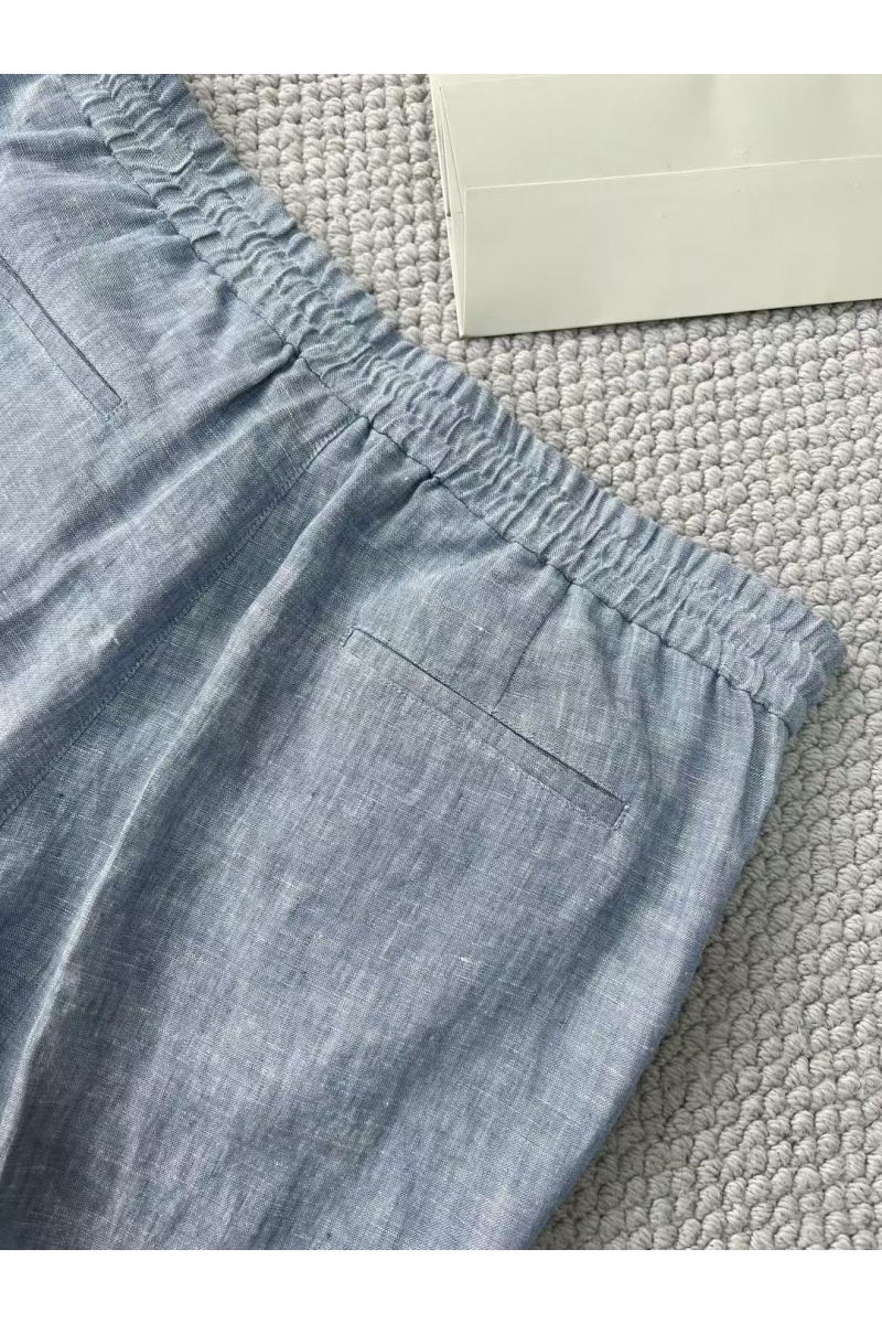 Designer Льняные брюки Premium - Blue
