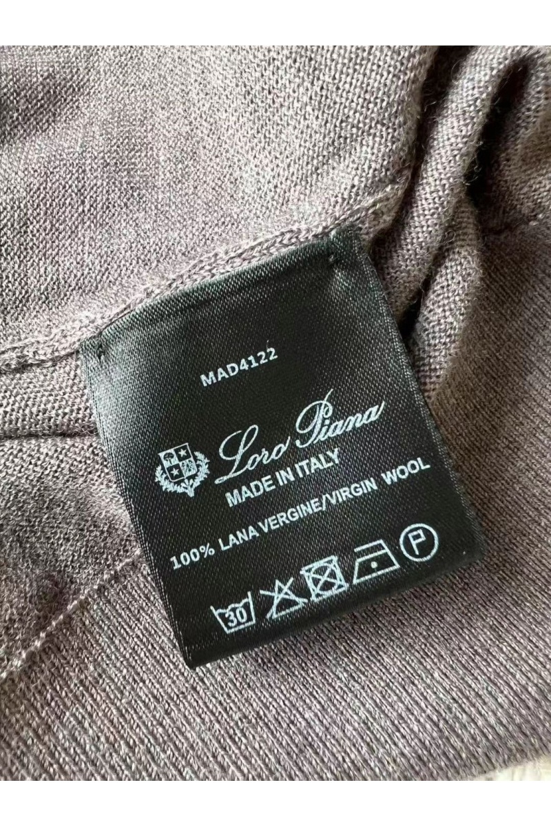 Loro Piana Поло с длинным рукавом Premium - Gray Coffee