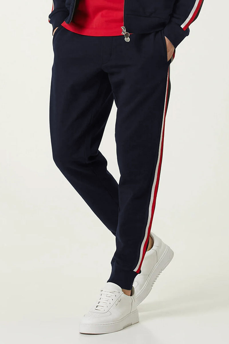 Moncler Тёмно-синие спортивные штаны logo-patch 