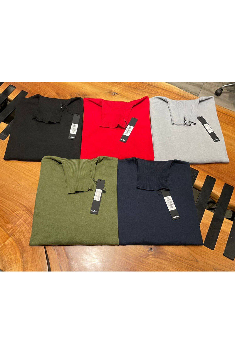 Stone Island Водолазка красного цвета compass-patch
