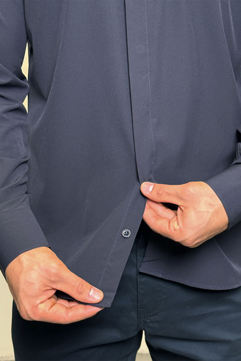 Hermes Мужская рубашка H embroidered - Navy
