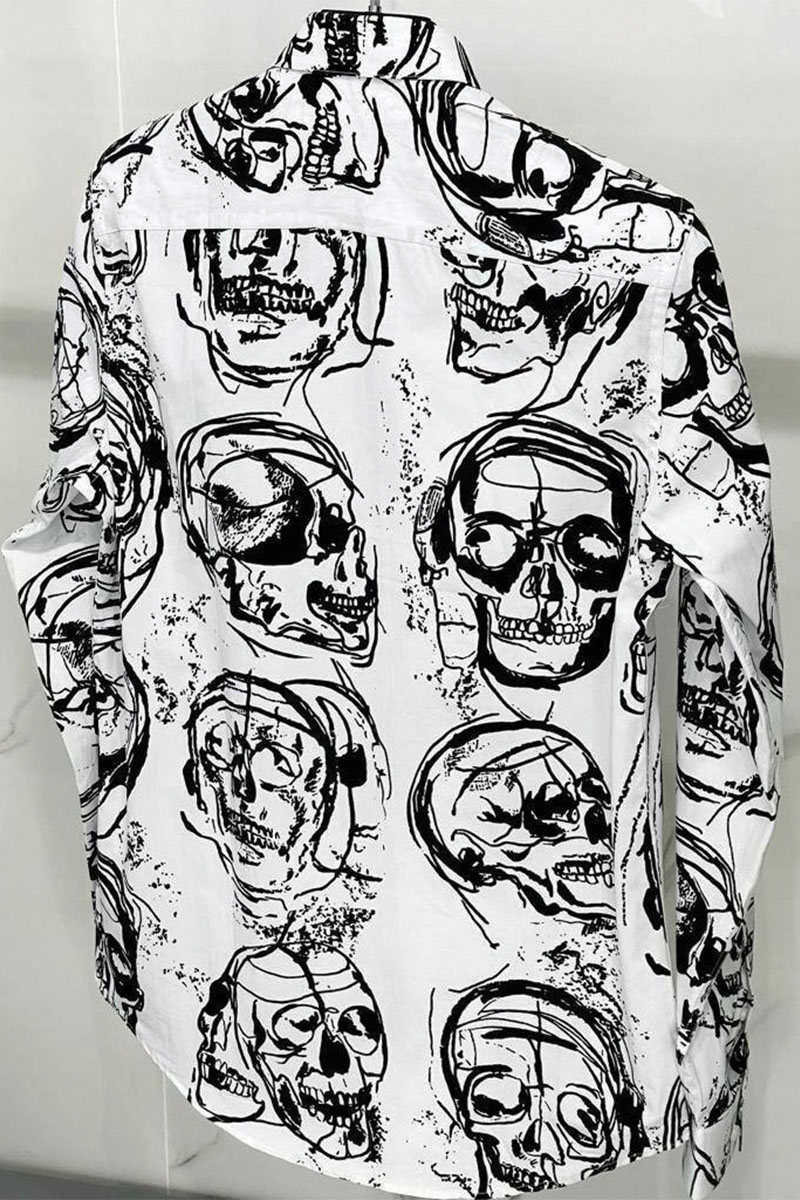 Alexander McQueen Мужская рубашка Skull - White