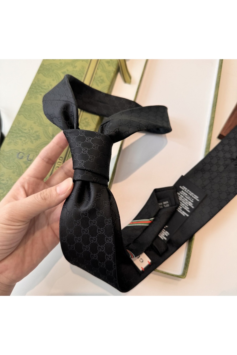 Gucci Галстук GG Monogram premium 146x7 см - Black