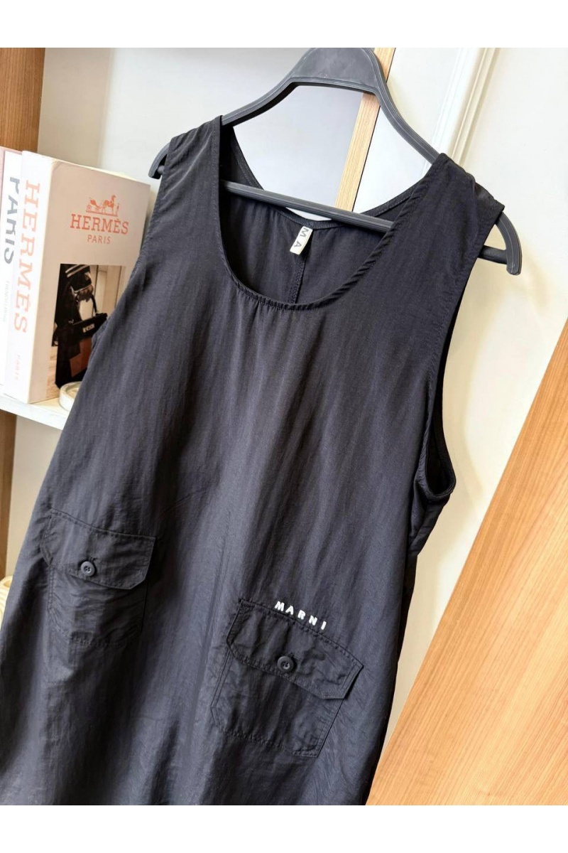 Designer Clothing Женское чёрное платье Marni