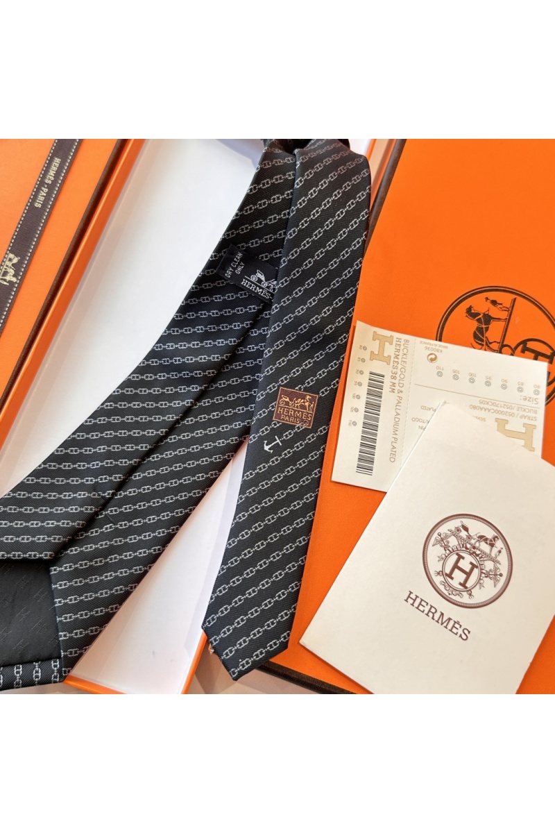 Hermes Галстук Jetez l'Ancre premium - Black