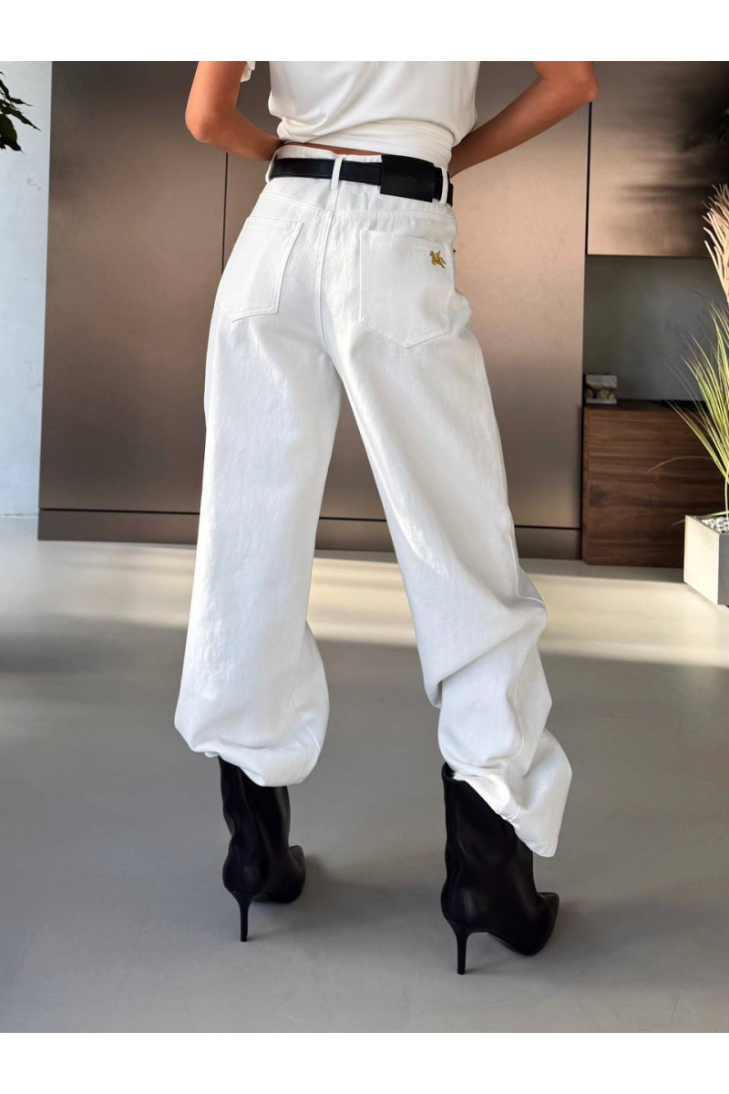 Hermes Женские белые джинсы Hermes premium