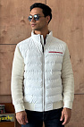 Куртка с вязаными рукавами Linea Rossa - White