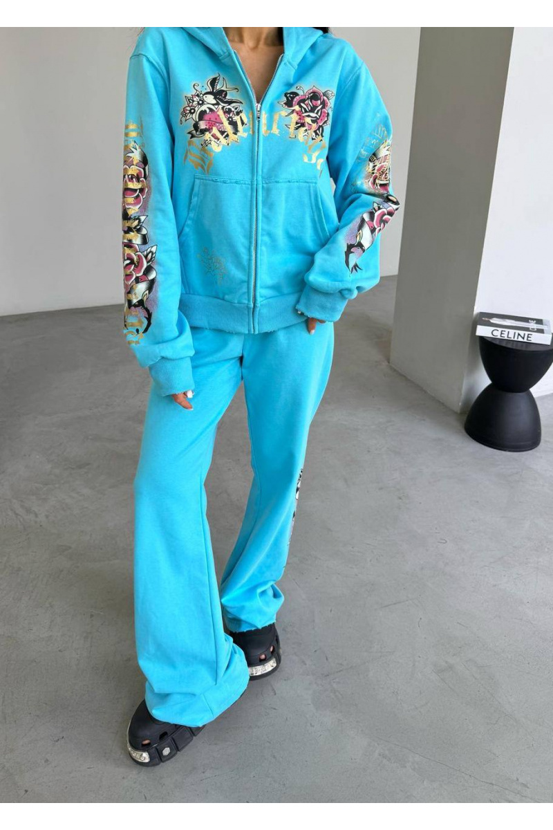 Balenciaga Голубой женский костюм 