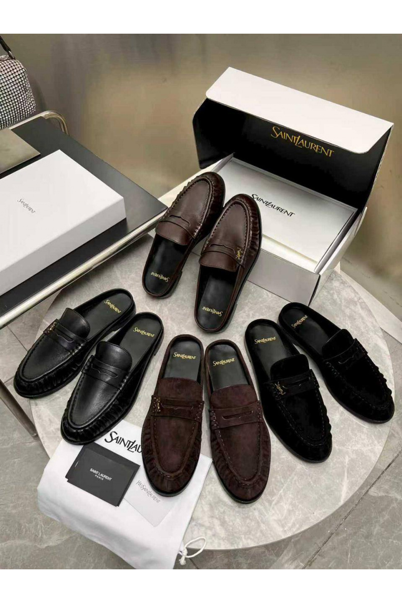 Yves Saint Laurent Женские замшевые мюли premium