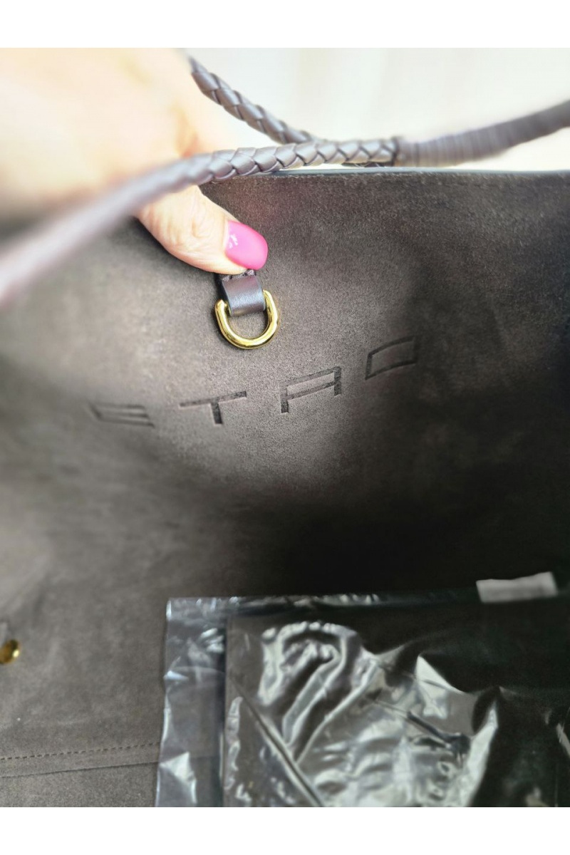 Etro Кожаная сумка с узором пейсли 38x23 см