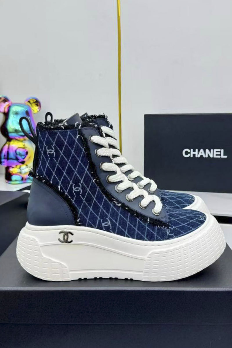 Chаnеl Женские кеды premium - Navy