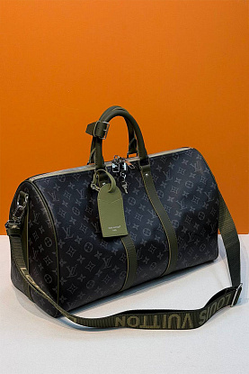 Кожаная дорожная сумка Keepall Bandouliere premium 45x27x20 см