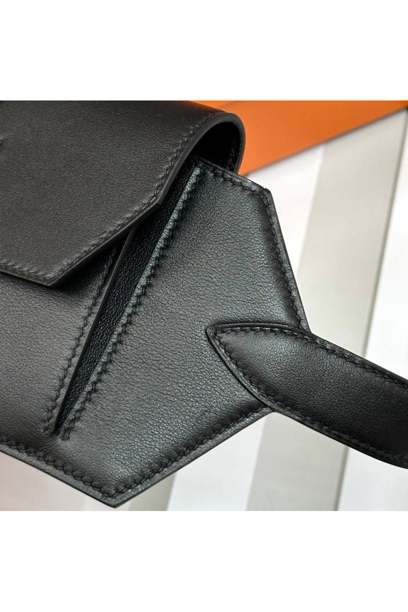 Hermes Кожаный ремень Elan Pocket 24x12 см - Black / Silver