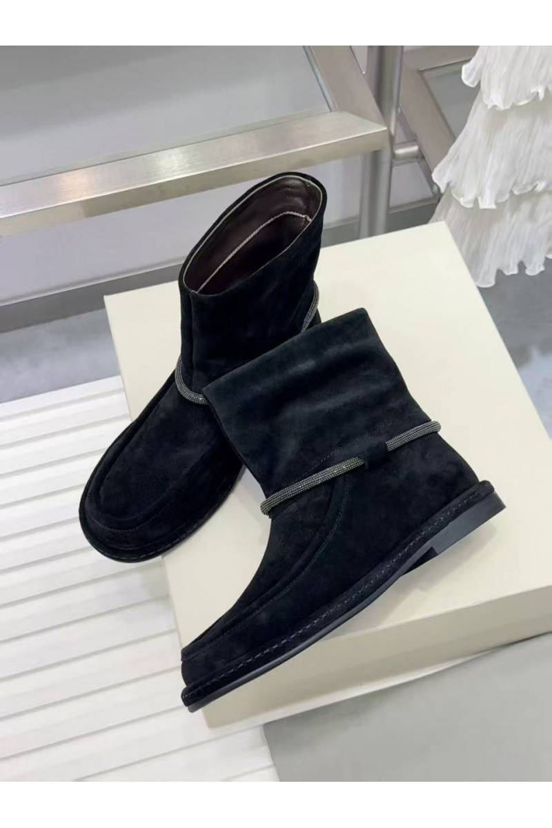 Designer Женские замшевые сапоги premium - Black