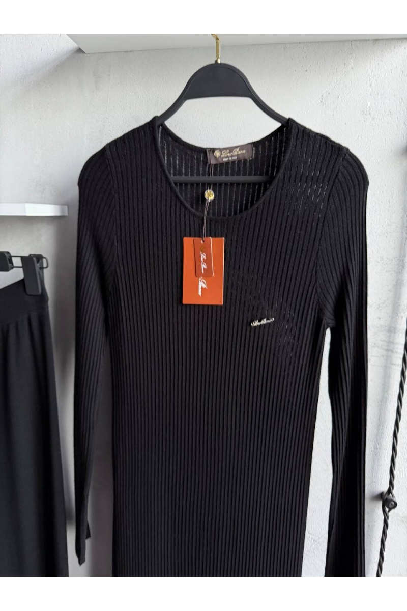 Loro Piana Женский чёрный костюм premium