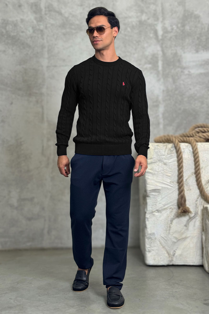 Polo Ralph Lauren Мужской свитер cable-knit - Black