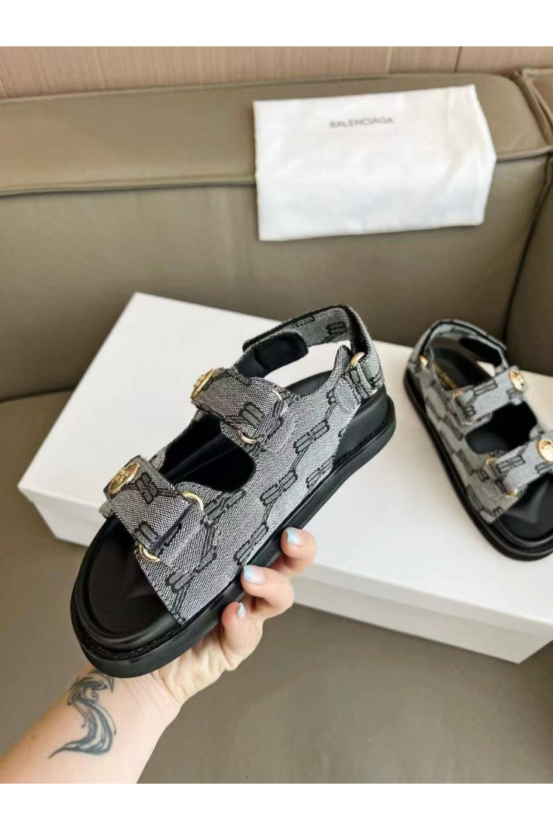 Balenciaga Женские сандалии Jacquard Premium - Grey