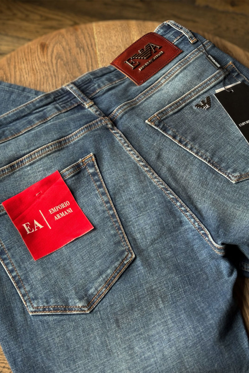 Emporio Armani EA7 Мужские синие джинсы 
