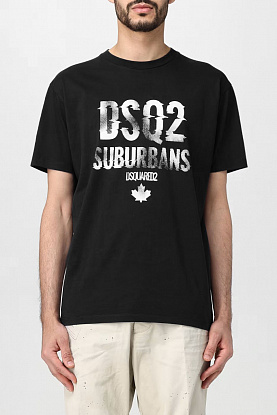 Мужская чёрная футболка Suburbans 