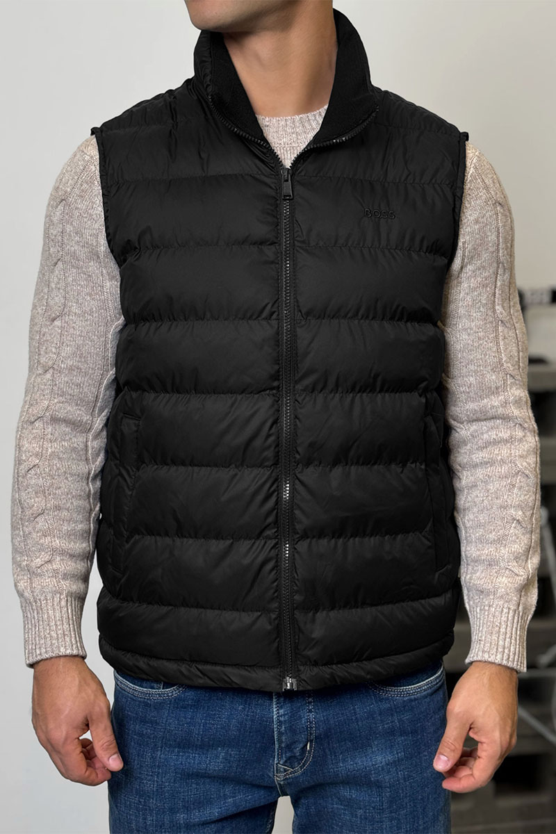 Hugо Воss Мужской чёрный жилет 