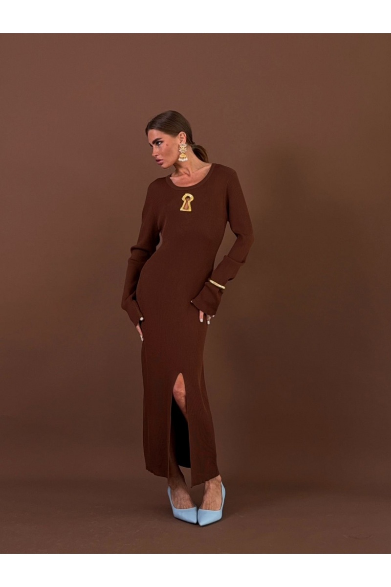 Schiaparelli Женское коричневое платье 