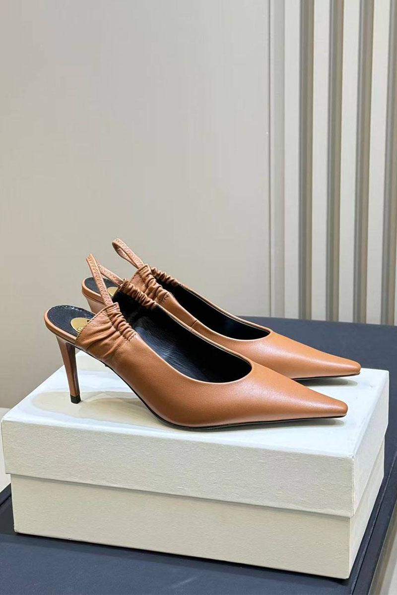 Yves Saint Laurent Женские кожаные туфли premium