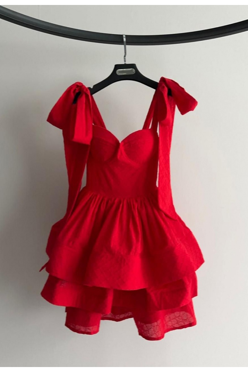 Yves Saint Laurent Красное женское платье 