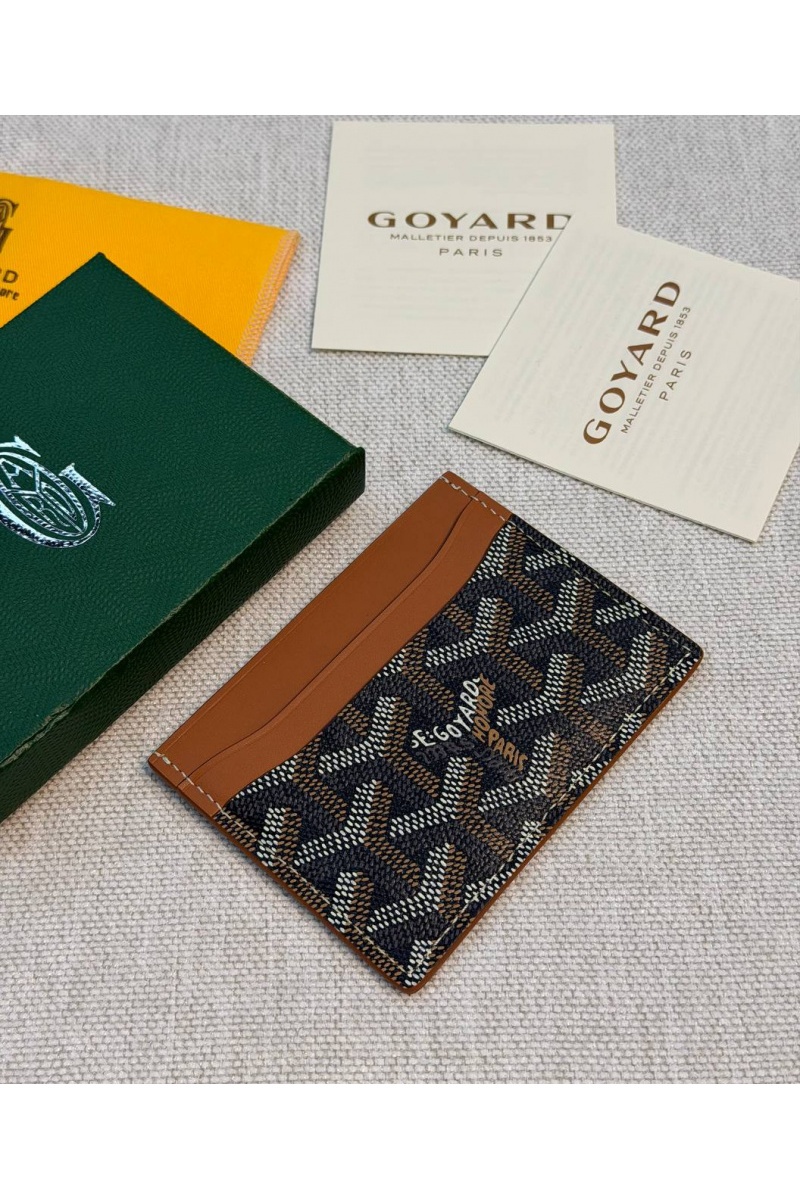 Designer Clothing Кожаный кардхолдер Goyard Saint Sulpice premium 10.5x7 см