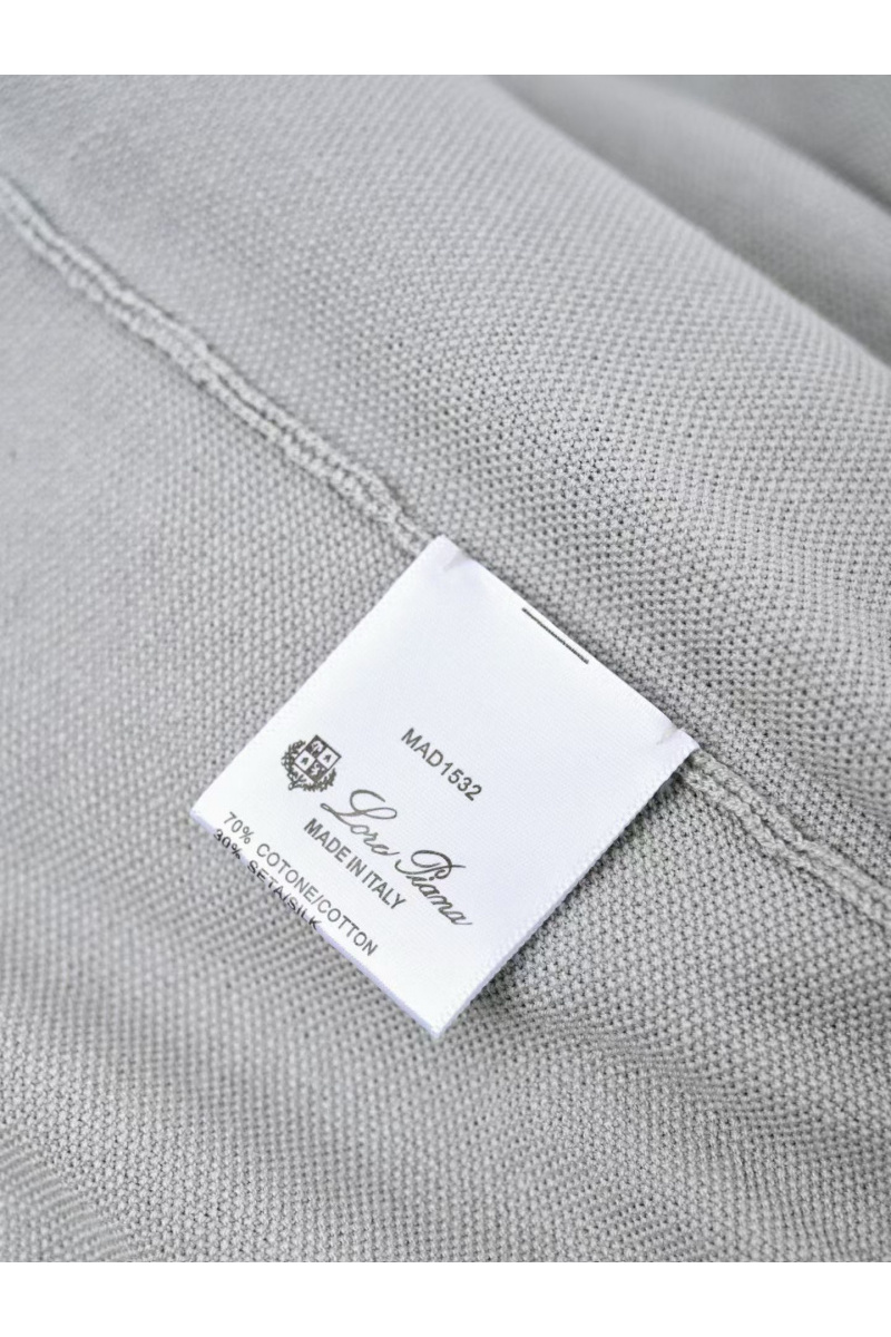 Loro Piana Мужская светло-серая футболка premium
