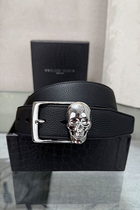 Кожаный ремень Skull premium