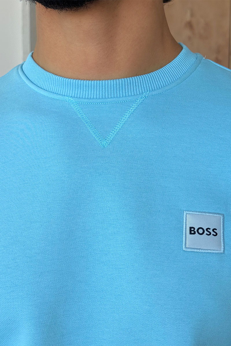 Hugо Воss Свитшот голубого цвета Westart logo-patch