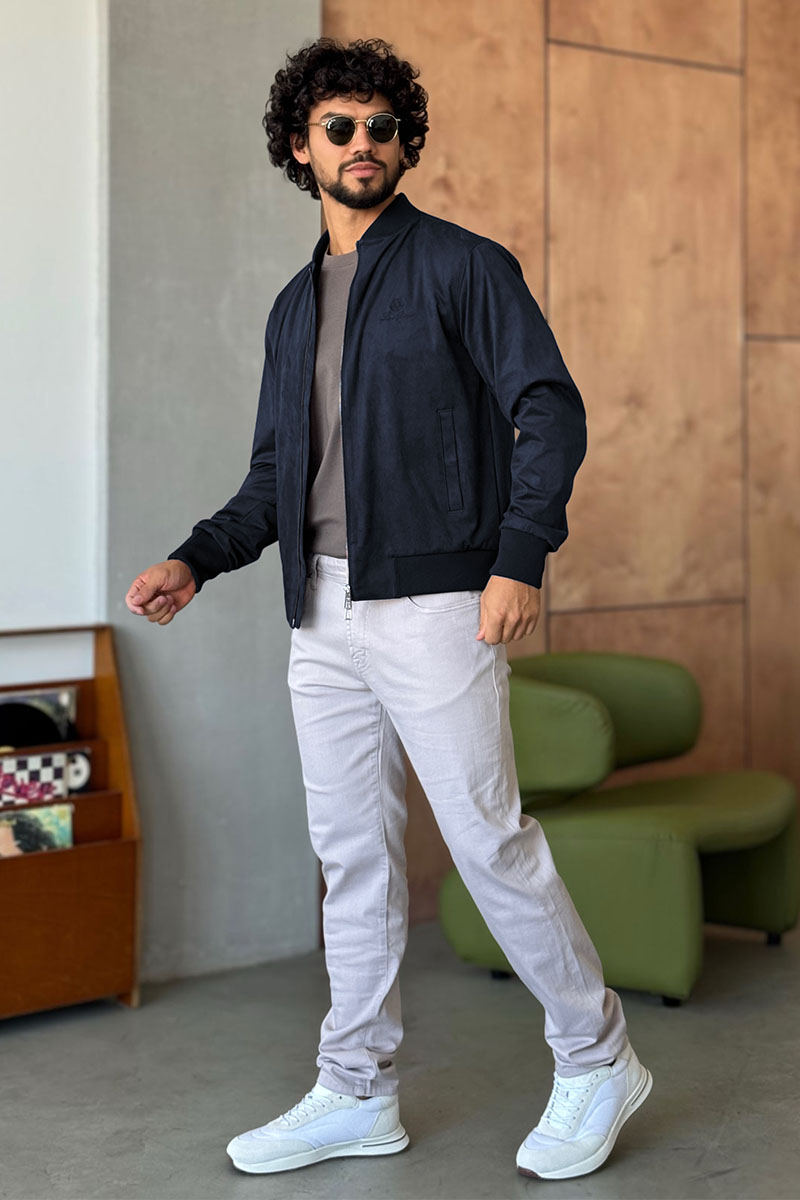 Loro Piana Мужской тёмно-синий бомбер 