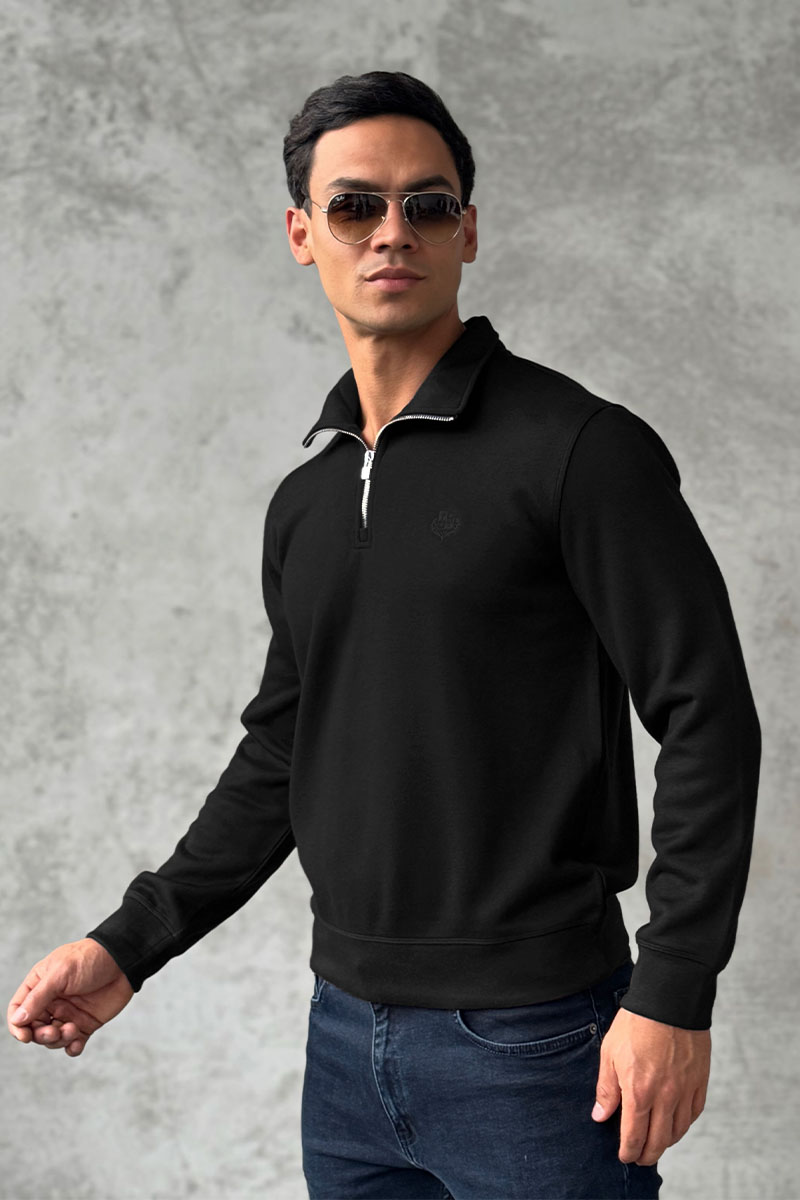 Loro Piana Утеплённая кофта zip-neck - Black 