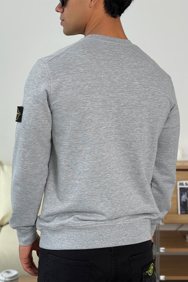 Stone Island Мужской свитшот серого цвета Compass-patch