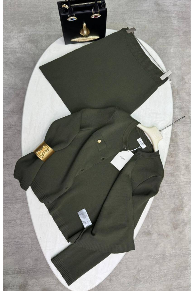 Celine Женский костюм двойка premium - Khaki