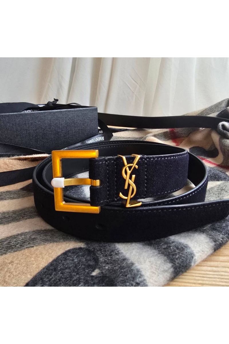 Yves Saint Laurent Замшевый ремень 