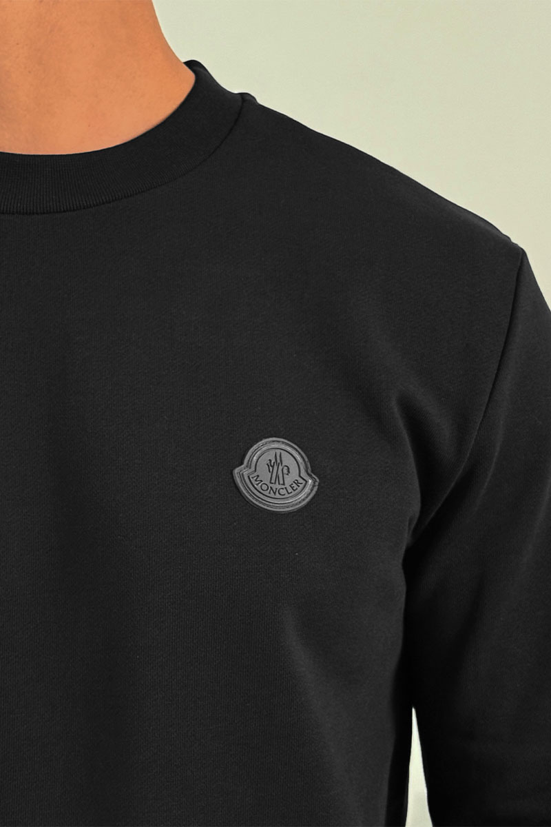 Moncler Мужской чёрный свитшот logo-print