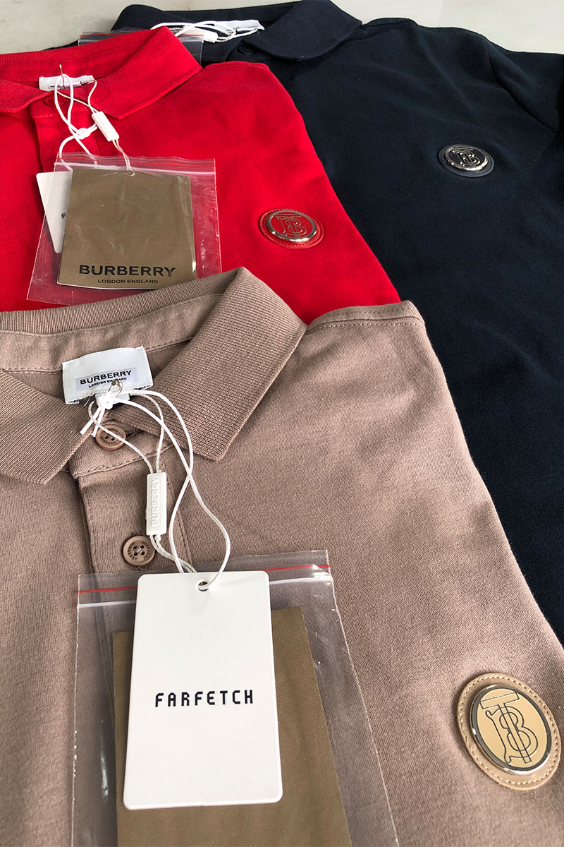 Burberry Мужское поло TB - Black
