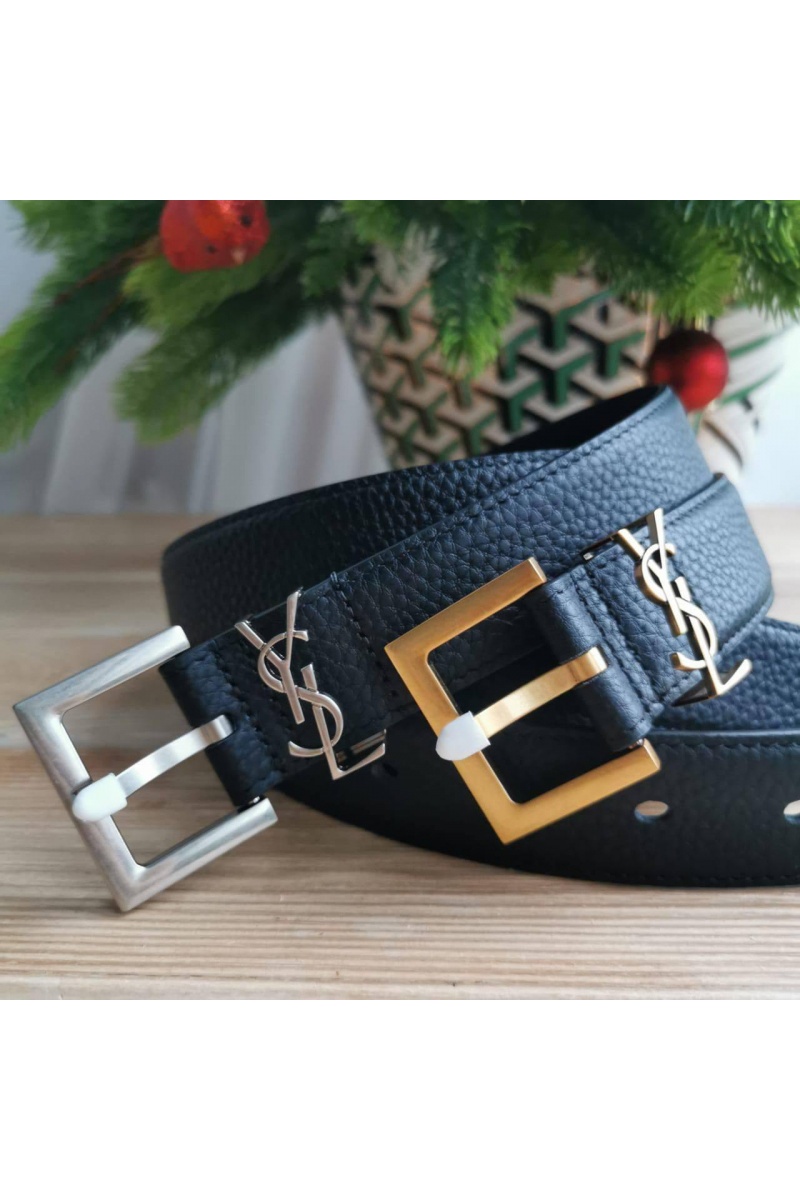 Yves Saint Laurent Кожаный ремень Cassandre (ширина 2 / 3 см)